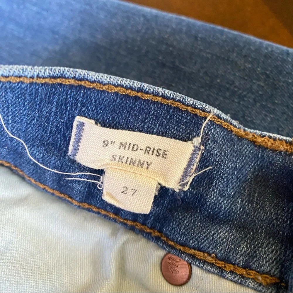Madewell 9 inch midrise skinny EUC - Picture 6 of 6
